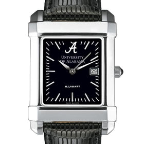 Alabama Men&#39;s Black Quad Watch with Leather Strap Shot #1
