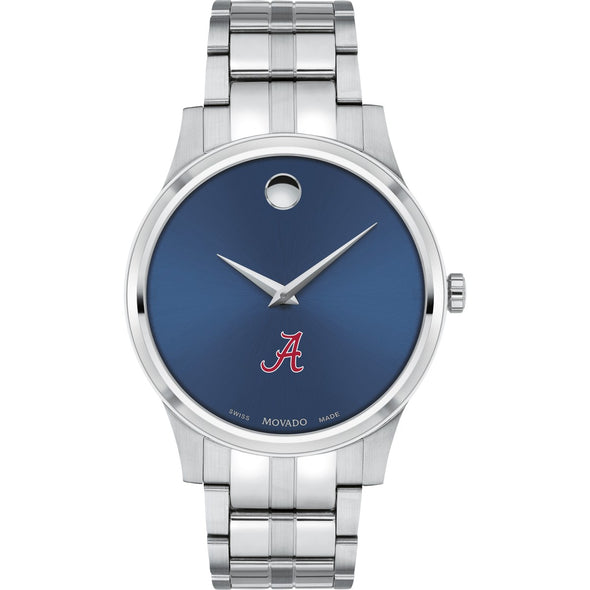 Alabama Men's Movado Collection Stainless Steel Watch with Blue Dial Shot #2