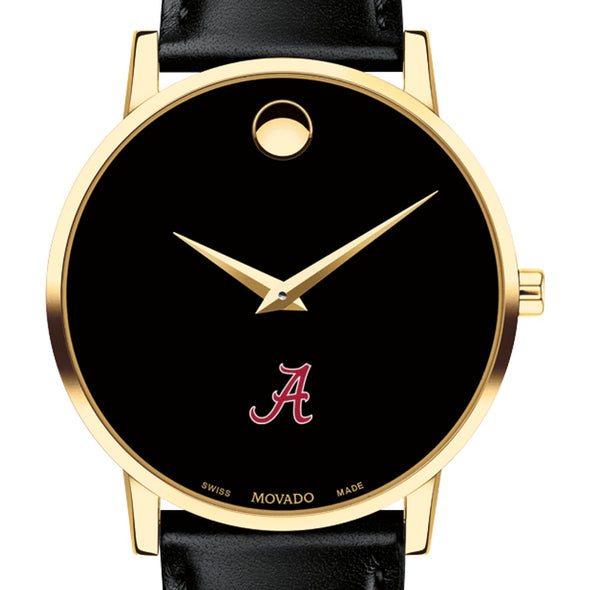 Alabama Men's Movado Gold Museum Classic Leather Shot #1
