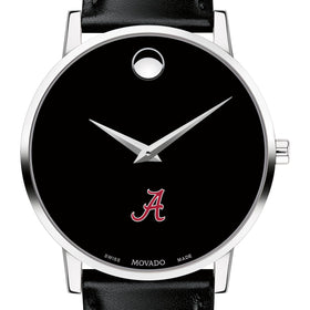Alabama Men&#39;s Movado Museum with Leather Strap Shot #1