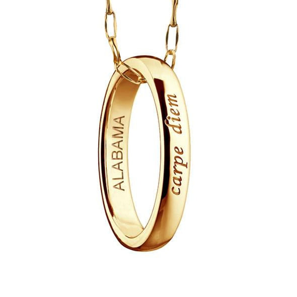 Alabama Monica Rich Kosann &quot;Carpe Diem&quot; Poesy Ring Necklace in Gold Shot #1