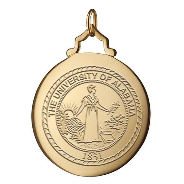 Alabama Monica Rich Kosann Round Charm in Gold with Stone Shot #2