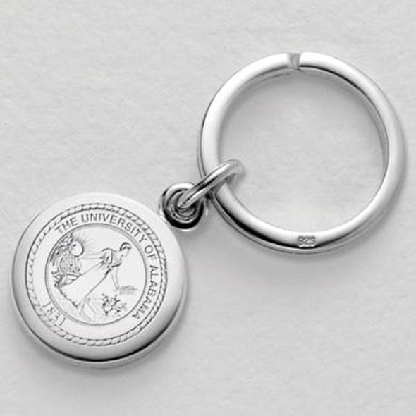 Alabama Sterling Silver Insignia Key Ring Shot #1