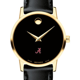 Alabama Women&#39;s Movado Gold Museum Classic Leather Shot #1