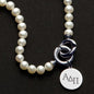 Alpha Delta Pi Pearl Necklace with Sterling Charm Shot #2