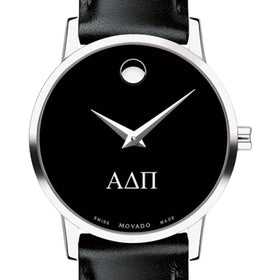 Alpha Delta Pi Women&#39;s Movado Museum with Leather Strap Shot #1