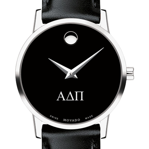 Alpha Delta Pi Women&#39;s Movado Museum with Leather Strap Shot #1
