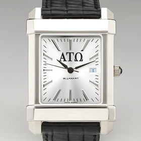 Alpha Tau Omega Men&#39;s Collegiate Watch with Leather Strap Shot #1