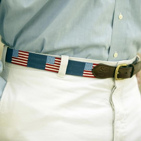 American Flag Needlepoint Belt Shot #2