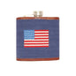 American Flag Needlepoint Flask Shot #2