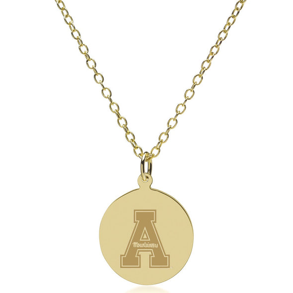 Appalachian State 14K Gold Pendant &amp; Chain Shot #2