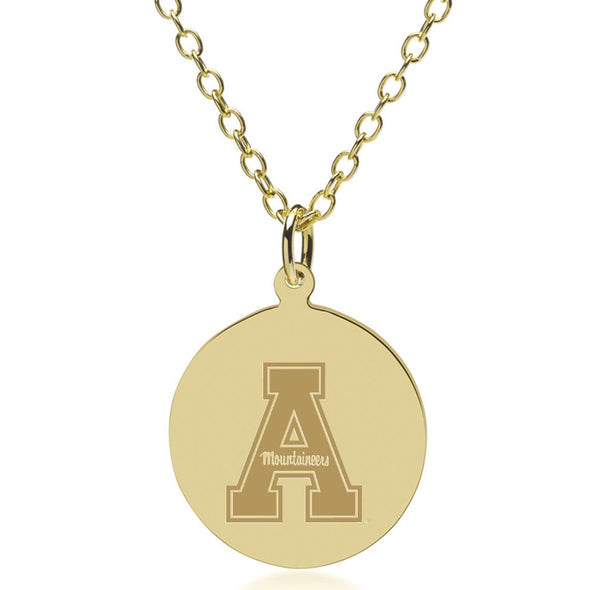 Appalachian State 18K Gold Pendant & Chain Shot #1