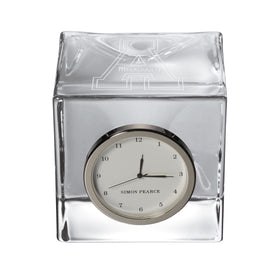 Appalachian State Glass Desk Clock by Simon Pearce Shot #1