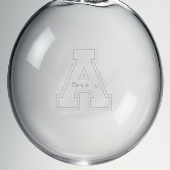 Appalachian State Glass Ornament by Simon Pearce Shot #2