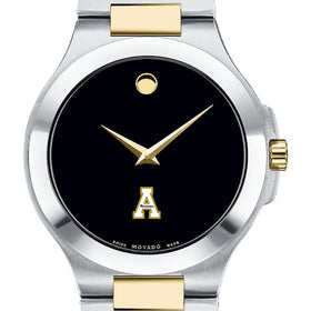 Appalachian State Men&#39;s Movado Collection Two-Tone Watch with Black Dial Shot #1