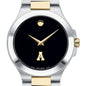 Appalachian State Men's Movado Collection Two-Tone Watch with Black Dial Shot #1