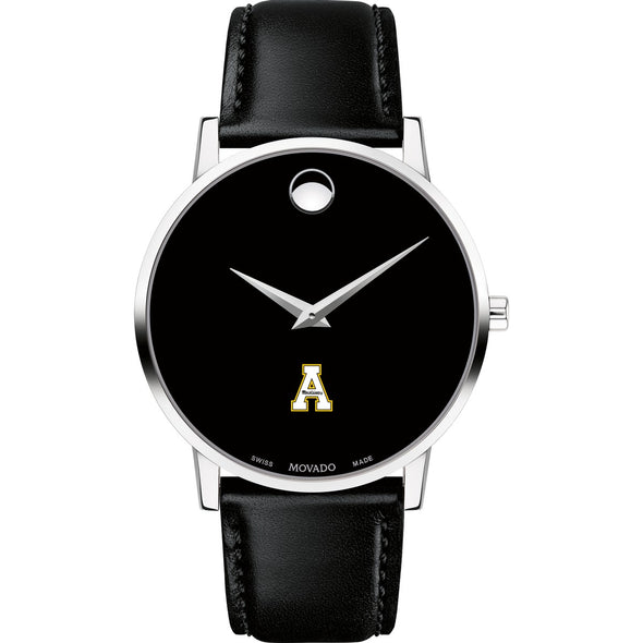 Appalachian State Men&#39;s Movado Museum with Leather Strap Shot #2