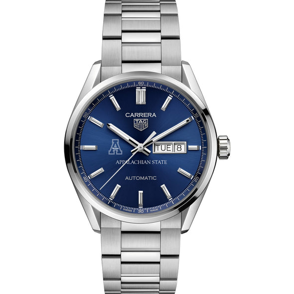 Appalachian State Men&#39;s TAG Heuer Carrera with Blue Dial &amp; Day-Date Window Shot #2