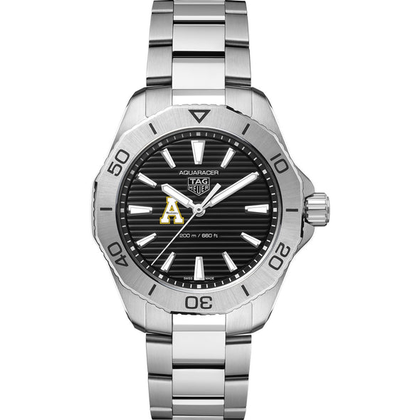 Appalachian State Men&#39;s TAG Heuer Steel Aquaracer with Black Dial Shot #2