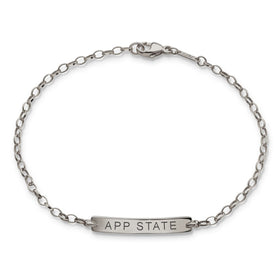 Appalachian State Monica Rich Kosann Petite Poesy Bracelet in Silver Shot #1