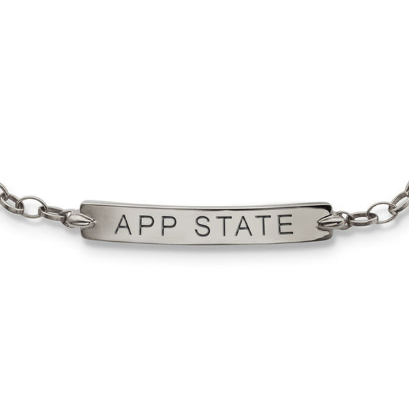 Appalachian State Monica Rich Kosann Petite Poesy Bracelet in Silver Shot #2