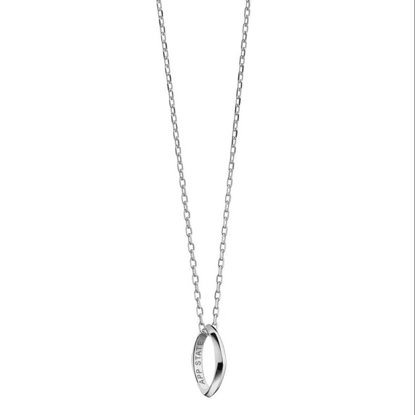 Appalachian State Monica Rich Kosann Poesy Ring Necklace in Silver Shot #2