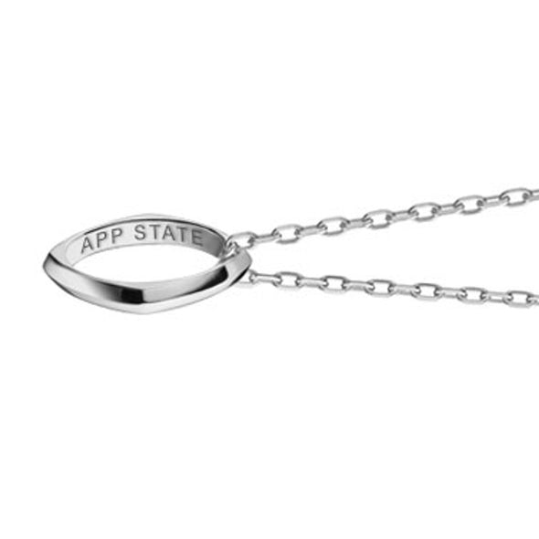 Appalachian State Monica Rich Kosann Poesy Ring Necklace in Silver Shot #3
