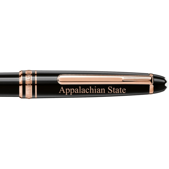 Appalachian State Montblanc Meisterstück Classique Ballpoint Pen in Red Gold Shot #2
