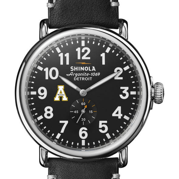 Appalachian State Shinola Watch, The Runwell 47 mm Black Dial Shot #1