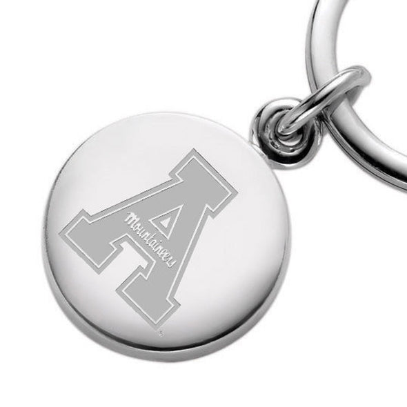 Appalachian State Sterling Silver Insignia Key Ring Shot #2