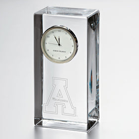 Appalachian State Tall Glass Desk Clock by Simon Pearce Shot #1
