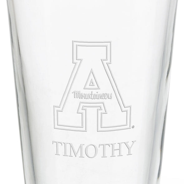 Appalachian State University 16 oz Pint Glass- Set of 4 Shot #3