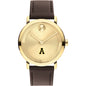 Appalachian State University Men's Movado BOLD Gold with Chocolate Leather Strap Shot #2