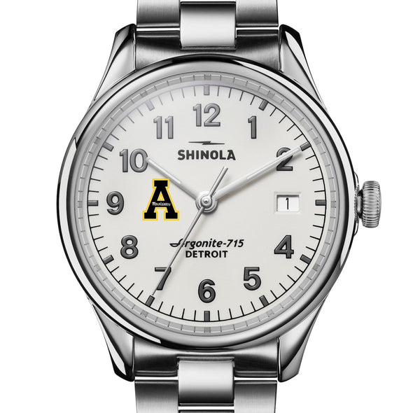 Appalachian State University Shinola Watch, The Vinton 38 mm Alabaster Dial at M.LaHart & Co. Shot #1