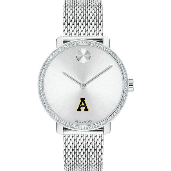Appalachian State Women's Movado Bold with Crystal Bezel & Mesh Bracelet Shot #2