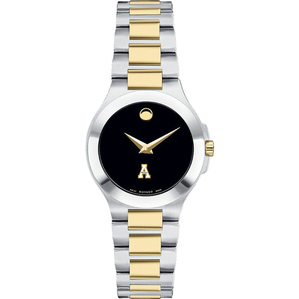 Appalachian State Women&#39;s Movado Collection Two-Tone Watch with Black Dial Shot #2