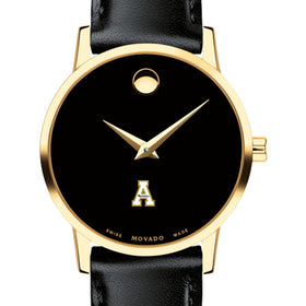 Appalachian State Women&#39;s Movado Gold Museum Classic Leather Shot #1