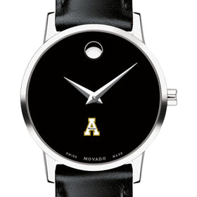 Appalachian State Women&#39;s Movado Museum with Leather Strap Shot #1