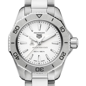 Appalachian State Women&#39;s TAG Heuer Steel Aquaracer with Silver Dial Shot #1