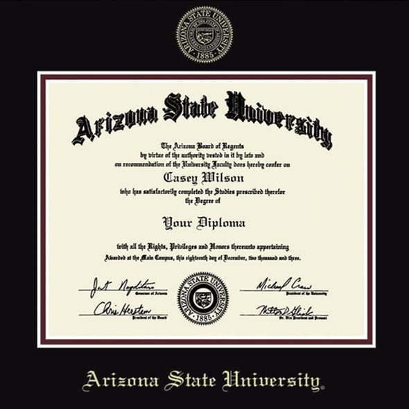 Arizona State Diploma Frame, the Fidelitas Shot #2