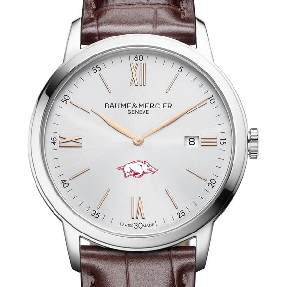 Arkansas Men's Baume et Mercier 42mm Classima Watch with Silver Dial & Brown Leather Strap Shot #1