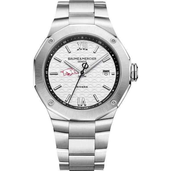 Arkansas Men's Baume et Mercier 42mm Riviera Watch with White Dial & Bracelet Shot #2
