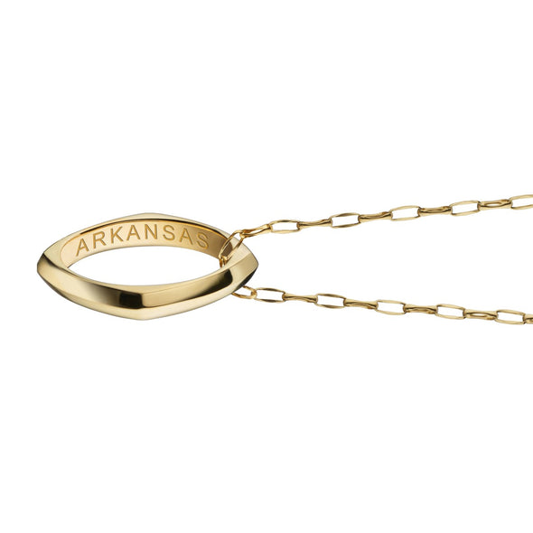 Arkansas Monica Rich Kosann Poesy Ring Necklace in Gold Shot #3