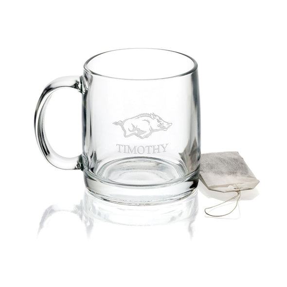 Arkansas Razorbacks 13 oz Glass Coffee Mug Shot #1
