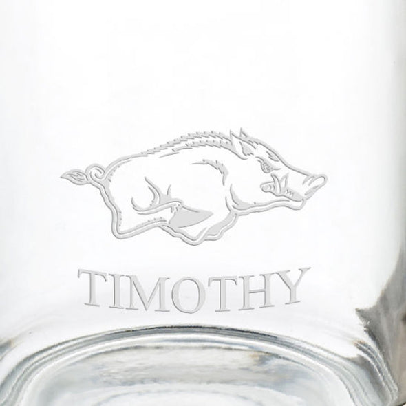 Arkansas Razorbacks 13 oz Glass Coffee Mug Shot #3