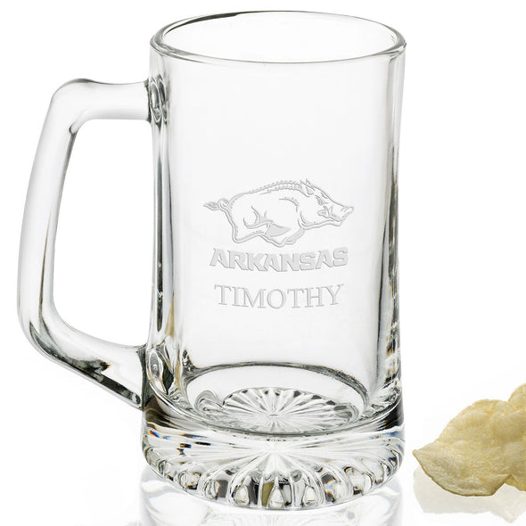 Arkansas Razorbacks 25 oz Beer Mug Shot #2