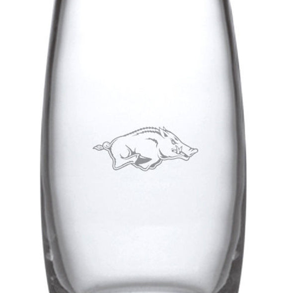 Arkansas Razorbacks Glass Addison Vase by Simon Pearce Shot #2