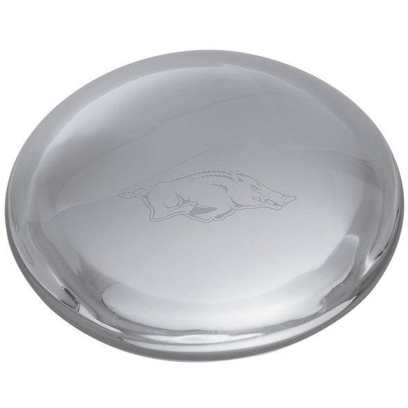 Arkansas Razorbacks Glass Dome Paperweight by Simon Pearce Shot #2