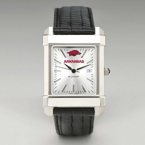 Watchmaker Razorback University of Arkansas Men's Collegiate Watch with Leather Strap | M ...