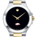 Arkansas Razorbacks Men's Movado Collection Two-Tone Watch with Black Dial